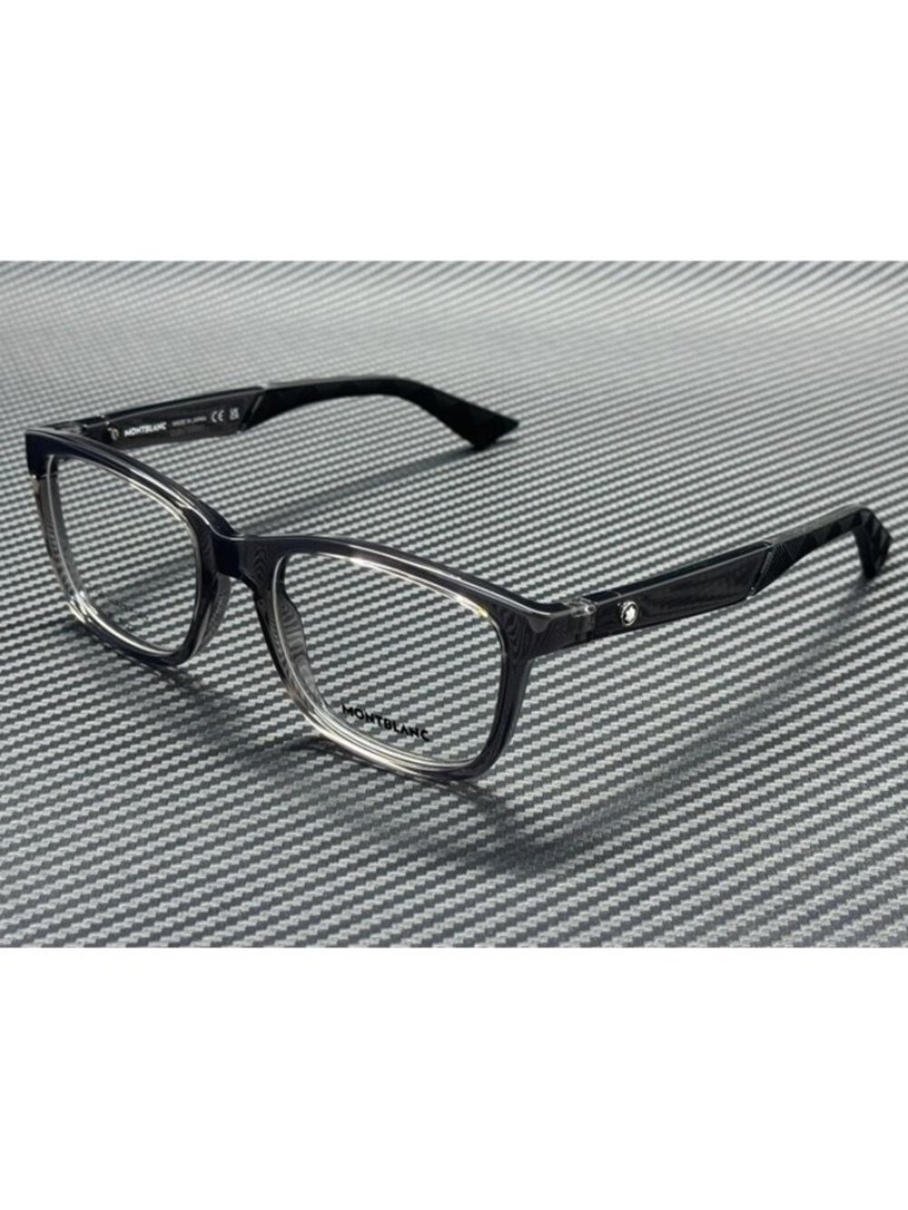 New Montblanc Men Grey Transparent Eyeglasses 55-19-145
